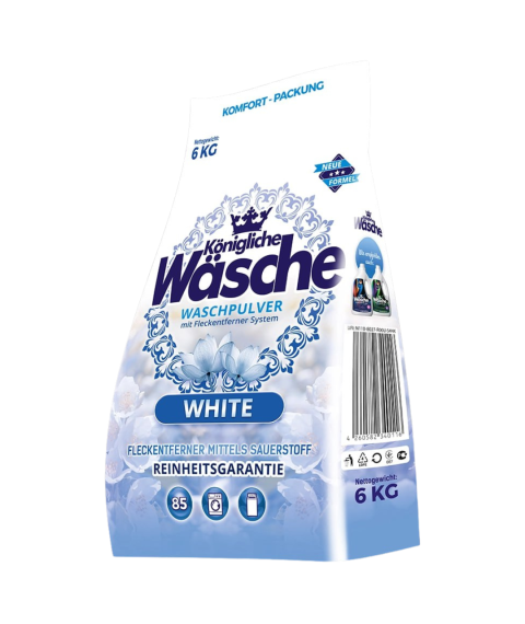 Konigliche Wasche Detergent praf automat si manual WHITE 6 kg, ambalaj moale